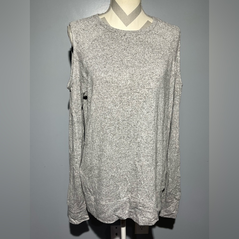 Long Tall Sally Gray Off-the-Shoulder Sweater